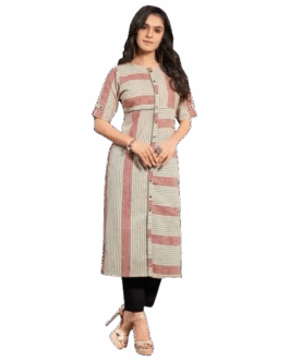 Women’s Striped Straight Kurti
