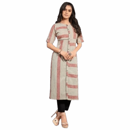 Women's Striped Straight Kurti