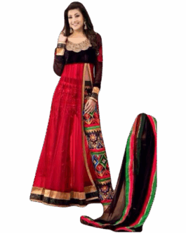 Women’s Velvet and Georgette Anarkali Suit