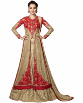 Women’s Embroidered Front-Slit Anarkali Suit