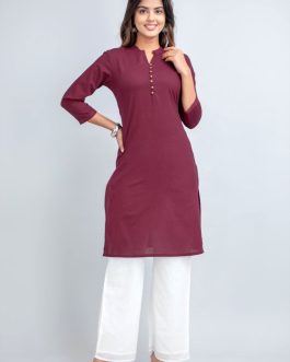 SOLID STRAIGHT KURTI