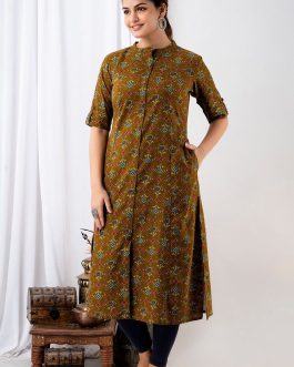 Aline premium cotton printed kurti
