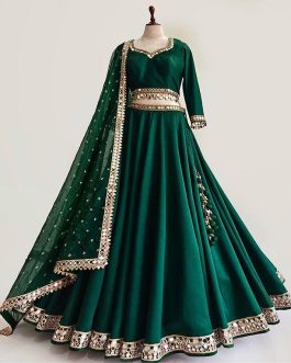Designer Emerald Green Lehenga Choli