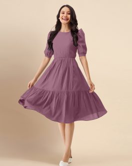 Women Solid Casual Western Dress from western wear for Women